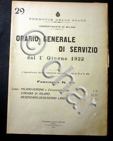 Ferrovie Orario Generale Servizio - Linea Milano Verona Desenzano Lago …