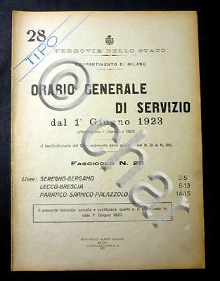 Ferrovie Orario Generale Servizio - Linea Seregno Bergamo Lecco Brescia …