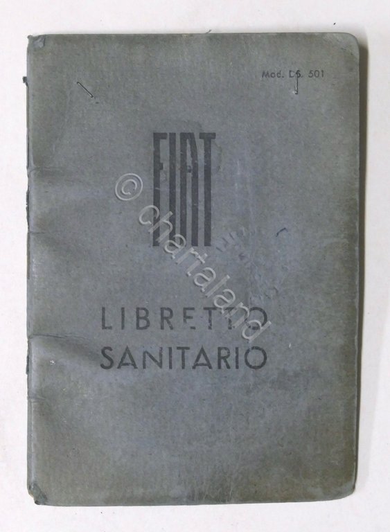 FIAT sezione automobili Libretto sanitario - Servizio Sanitario di Fabbrica …