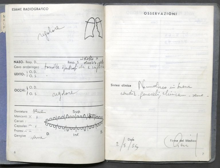 FIAT sezione automobili Libretto sanitario - Servizio Sanitario di Fabbrica …