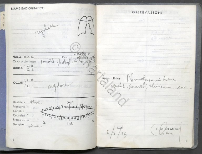 FIAT sezione automobili Libretto sanitario - Servizio Sanitario di Fabbrica …