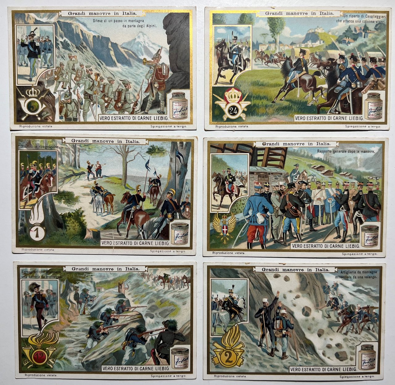 Figurine LIEBIG - Grandi manovre in Italia - Rif. N° … | Immagine principale