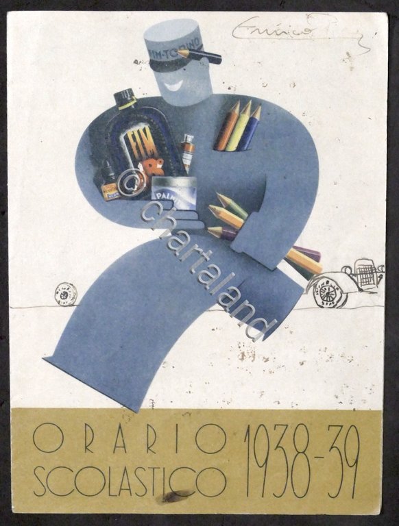 FIM Torino - Fabbrica Inchostri Matite - Orario Scolastico 1938 …