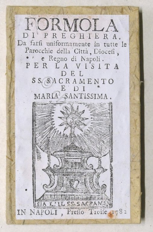 Formola di preghiera parocchie della città, diocesi e Regno di …