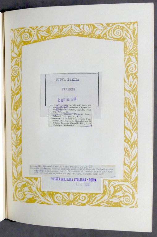 Fossani Raccolta ritagli giornali riguardanti G. Marinelli 1933 Processo Verona