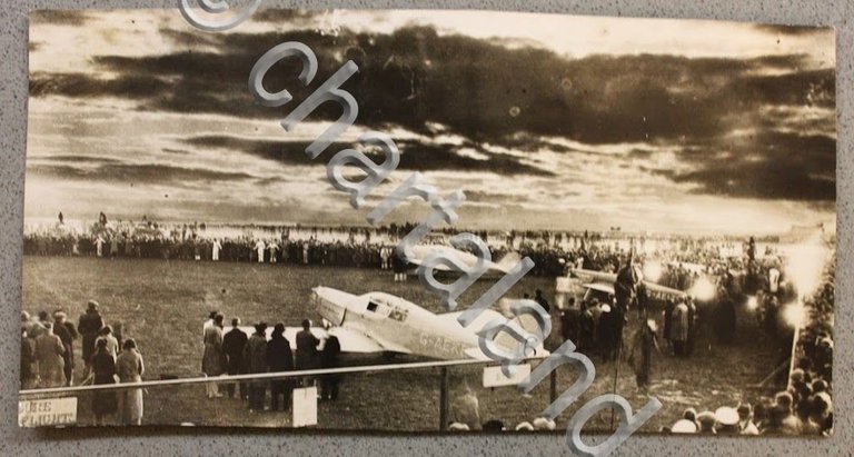 Foto aeronautica - Partenza spedizione aerea ottobre 1936 WWII Guerra
