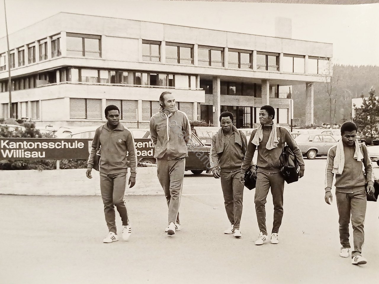 Foto Agenzia - Giocatori Zaire in Svizzera - Anni '70
