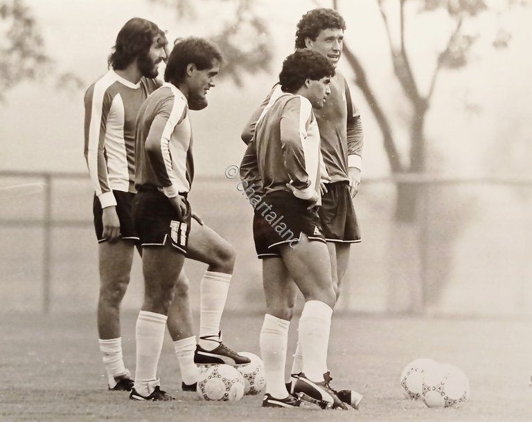 Foto Agenzia Calcio - Valdano - Pasculli - Maradona - …