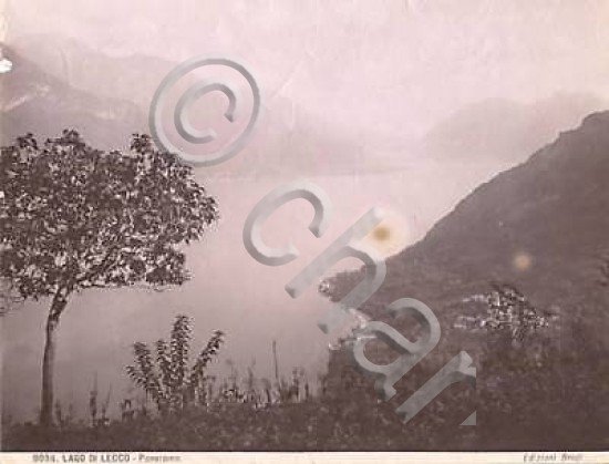 * Foto albumina Brogi Lago di Lecco 1875 ca. - Panorama