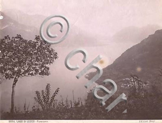 * Foto albumina Brogi Lago di Lecco 1875 ca. - …