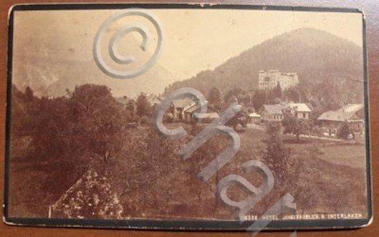 Foto albumina Ginevra Geneve Svizzera 1870 c interlaken
