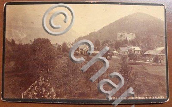 Foto albumina Ginevra Geneve Svizzera 1870 c interlaken