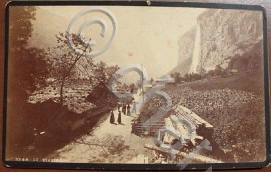 Foto albumina Ginevra Geneve Svizzera 1870 c Staubbach