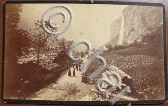 Foto albumina Ginevra Geneve Svizzera 1870 c Staubbach
