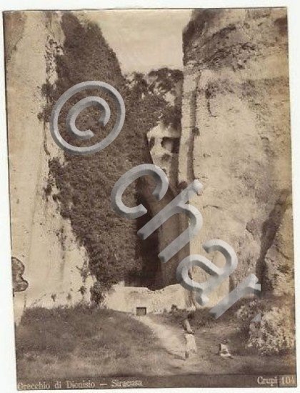 Foto albumina Giovanni Crupi Orecchio di Dioniso 1890 c