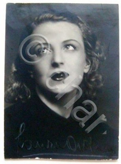 Foto autografo Laura Adani attrice anni '40
