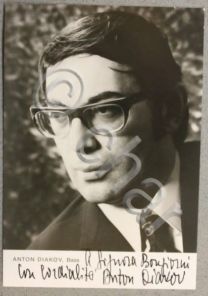 Foto Autografo lirica Basso Anton Diakov anni '70