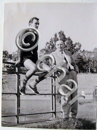 Foto calcio Campioni Milan 1956 Galli Busini Arena