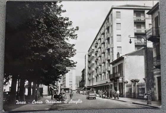 Foto Cartolina - Corso Massimo d'Azeglio - Ivrea - 1962