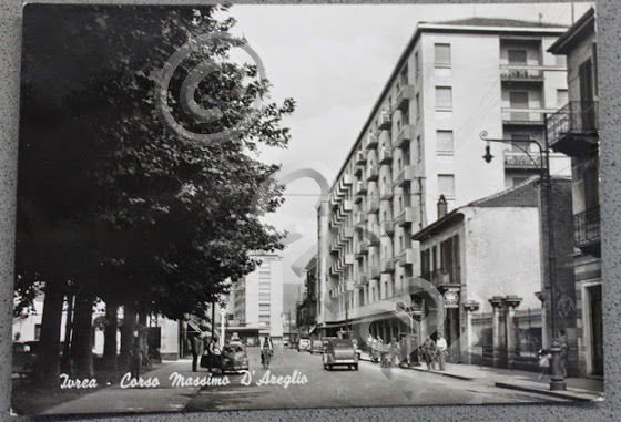 Foto Cartolina - Corso Massimo d'Azeglio - Ivrea - 1962
