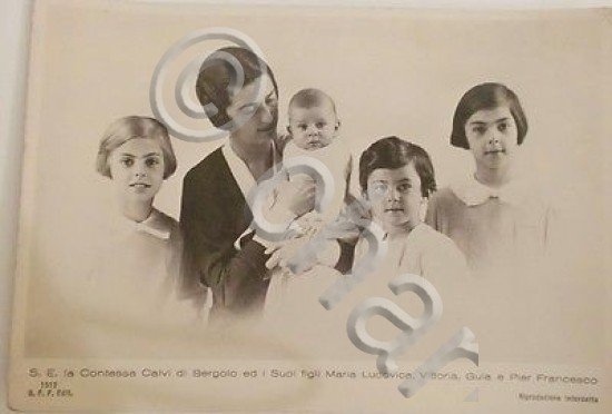 Foto cartolina - I figli di S. E. la Contessa …