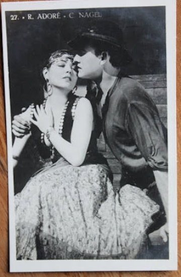 Foto cartolina attori cinema C. Nagel e R. Adorè anni … | Immagine principale