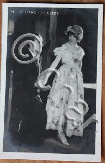 Foto cartolina attori cinema E. Lowe e S. Kerry anni …