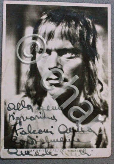 Foto cartolina autografo Amedeo Trilli giovane 1942 attore