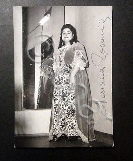Foto Cartolina con Autografo Cantante Messana Rosaria - 1966 ca.