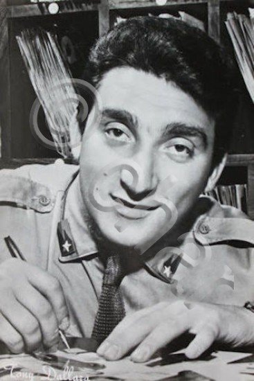 Foto cartolina d'epoca cantante e presentatore Tony Dallara anni '50