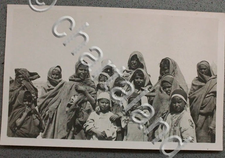 Foto cartolina d'epoca Guerra Italo Turca Berberi di Jeffren 1911