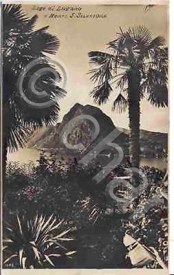 Foto Cartolina Lago Lugano Monte San Salvatore 1935