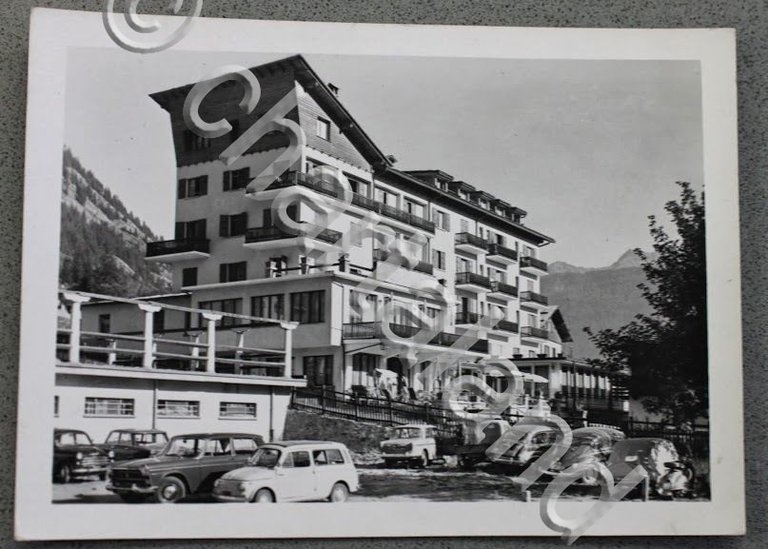 Foto cartolina Montagna Courmayeur 1950 - Hotel Majestic Valle d'Aosta