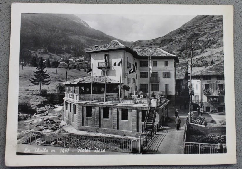 Foto cartolina Montagna La Thuile 1950 - Hotel Dora