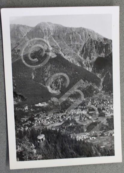 Foto cartolina Montagna Valle d'Aosta 1950 veduta panoramica di Courmayeur