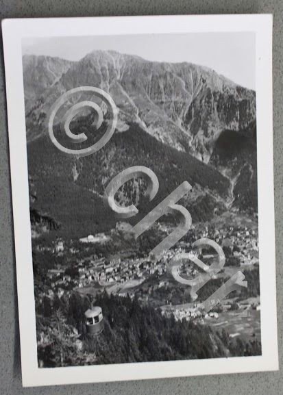 Foto cartolina Montagna Valle d'Aosta 1950 veduta panoramica di Courmayeur