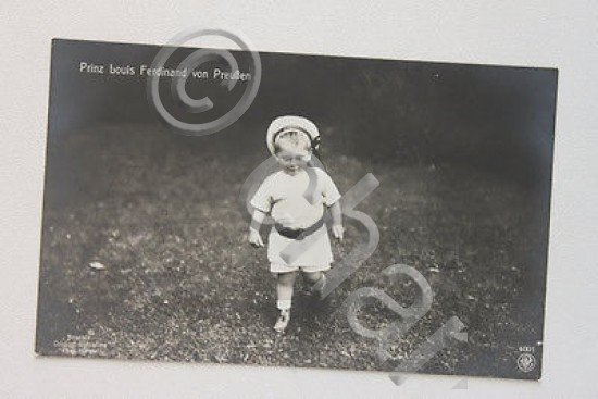 Foto cartolina Principe Luigi Ferdinando di Prussia bambino 1908 monarchia