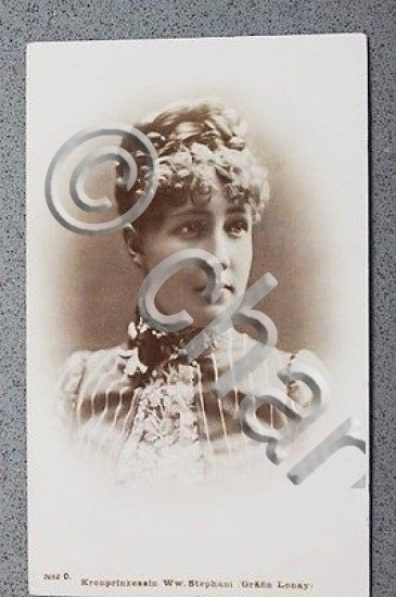 Foto cartolina Principessa Stefania del Belgio 1909 Contessa Lonay