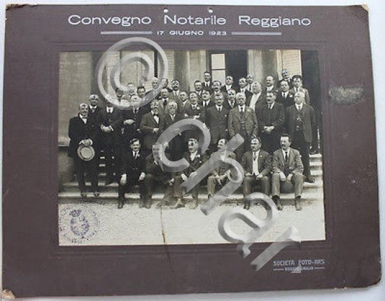 Foto d'epoca - gruppo notai al Convegno Notarile Reggiano 1923 …