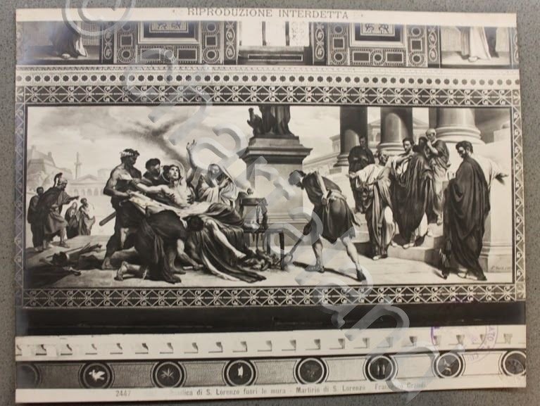 Foto d'epoca Arte A. Vasari Basilica S. Lorenzo Martirio Santo …