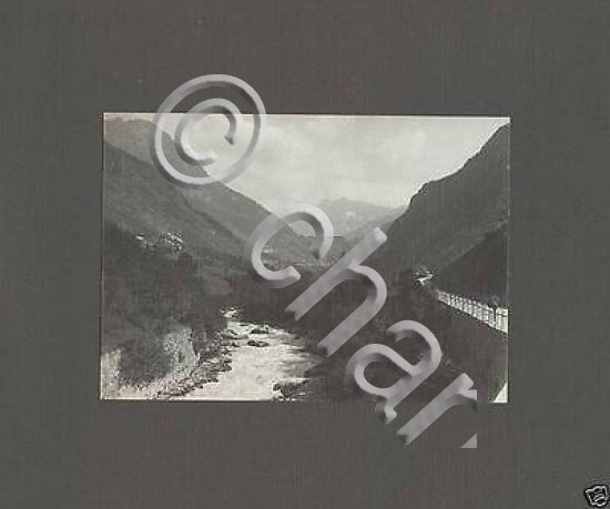 Foto d'epoca Lucini Paesaggio, strada Montagna anni '10