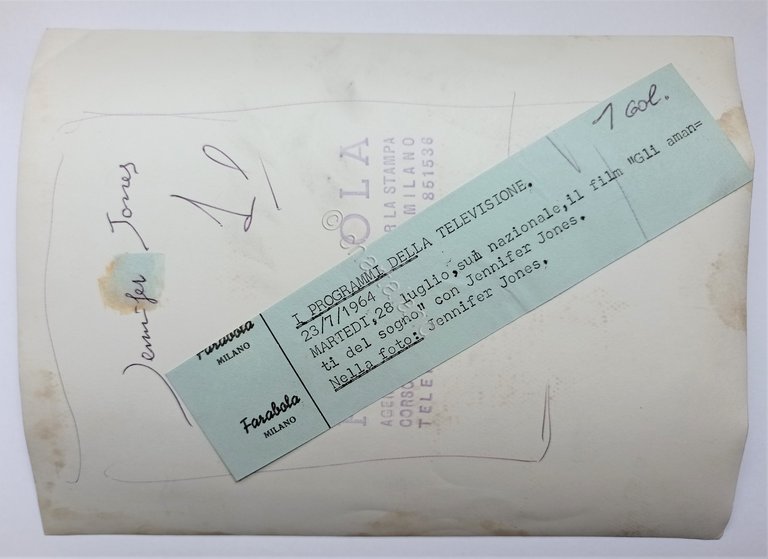 Foto dell'Agenzia Farabola Milano - Attrice Jennifer Jones - 1964