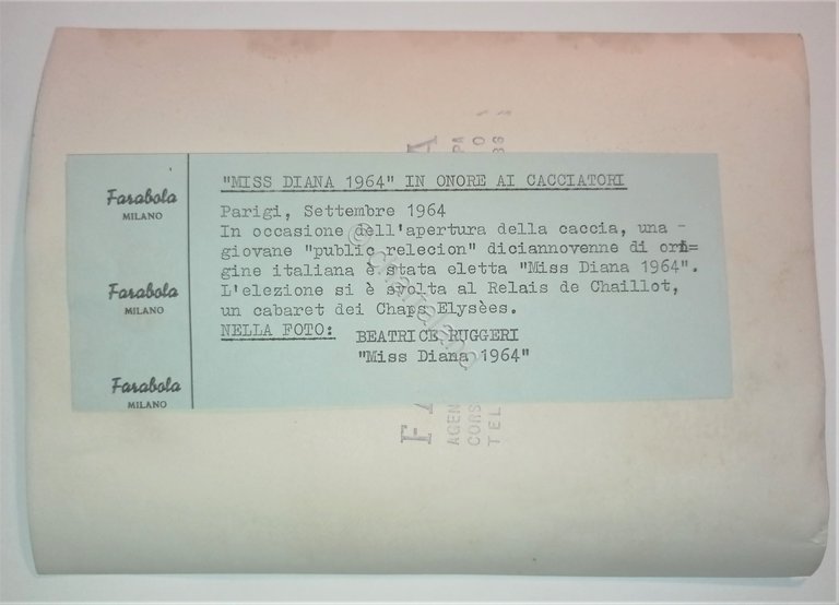 Foto dell'Agenzia Farabola Milano - Miss Diana 1964 in Onore …