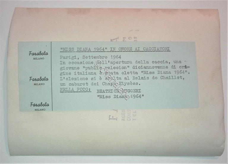 Foto dell'Agenzia Farabola Milano - Miss Diana 1964 in Onore …