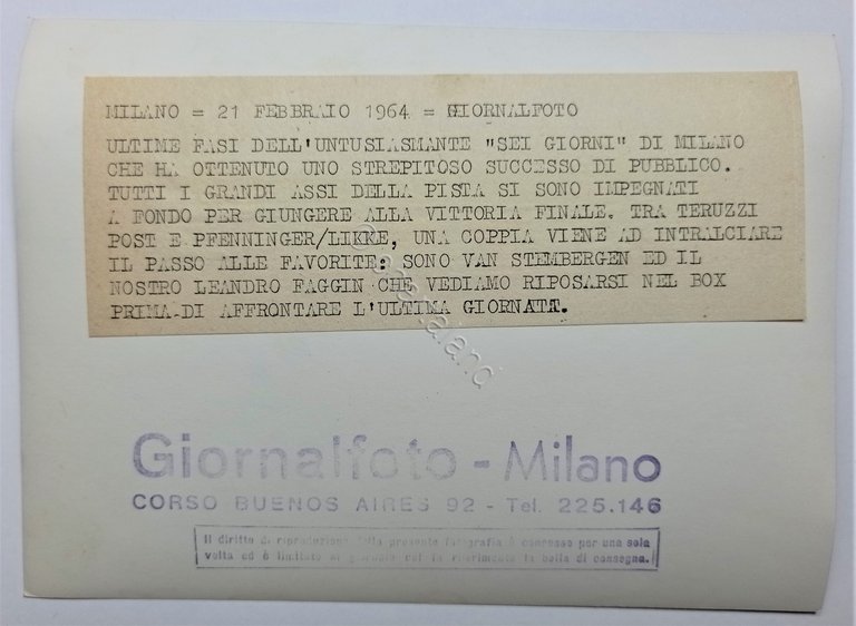 Foto dell'Agenzia Giornalfoto Milano - Rik Van Steenbergen e Leandro …