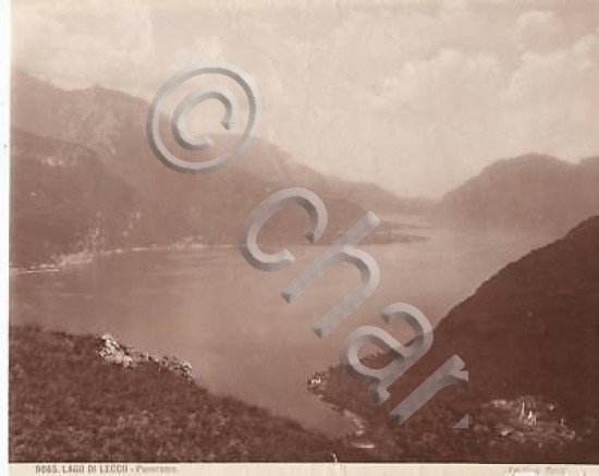 * Foto Edizioni Brogi 1875 ca. - Panorama Lago di Lecco