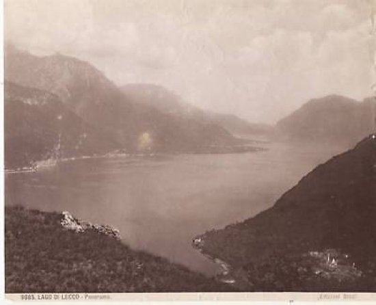 * Foto Edizioni Brogi 1875 ca. Panorama Lago di Lecco