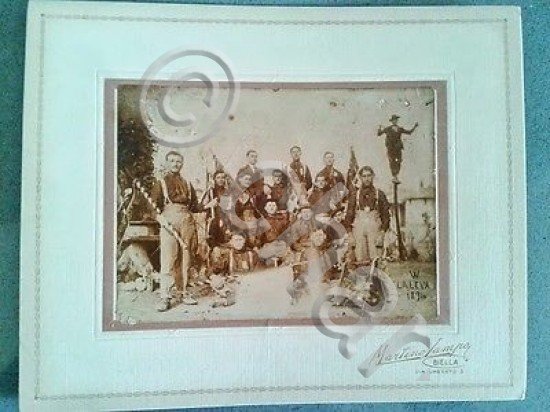 Foto epoca aristotipo - fotografia di gruppo - Leva 1894