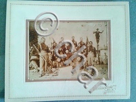 Foto epoca aristotipo - fotografia di gruppo - Leva 1894