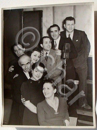 Foto epoca Attori EIAR commedia radiofonica '40 Cervi..